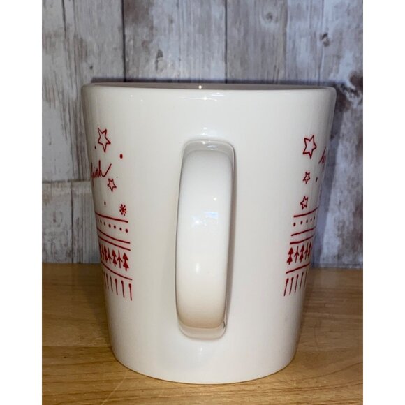 ED Ellen Degeneres Royal Doulton Holiday Accent Coffee Mug Faith Laugh Happiness - Picture 2 of 6